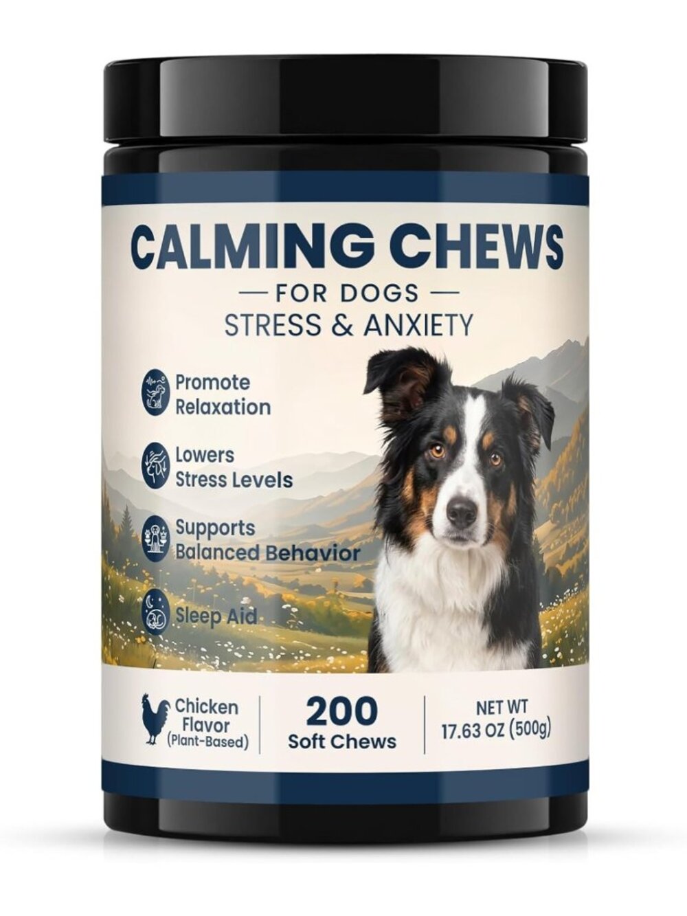 Calming Dog Treats 200ct - Relaxation Chews for Sleep Aid & Anxiety Relief